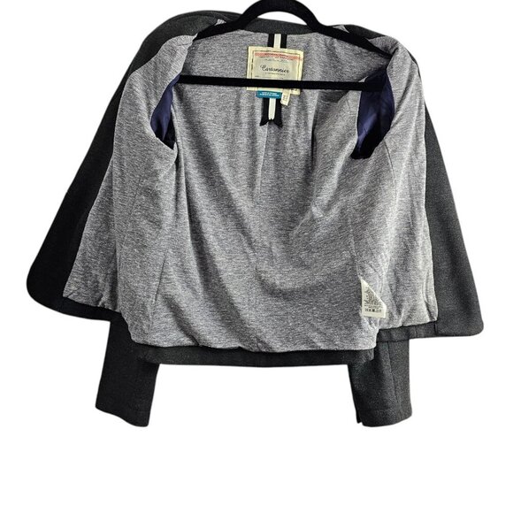 Cartonnier Blazer Anthropologie Corp Core Charcoal Gray Cotton Blend Jacket - Picture 5 of 8